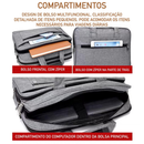 Bolsa pasta transversal alça de mão feminina masculina executiva notebook livros p/professor