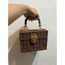 Bolsa Feminina de Palha Trançada com Alça Corrente | Bolsa Praia Elegante | Davorah
