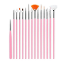 Kit 15 Pinceis Gel Uv Manicure Acrigel