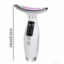 Massageador De Pele Firmeza Pescoço Led de 7 Modos Massageador Portátil Beleza para Rosto e Pescoço