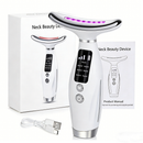 Massageador De Pele Firmeza Pescoço Led de 7 Modos Massageador Portátil Beleza para Rosto e Pescoço